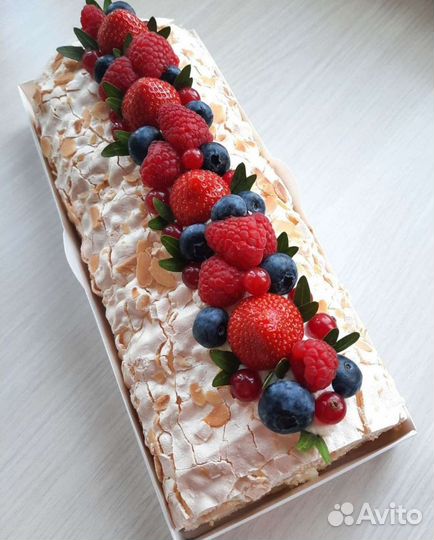 Меренговый рулет торты на заказ зефир бискотти