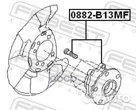 Ступица передняя 0882B13MF Febest