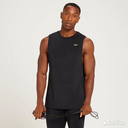 Майка Myprotein Linear Line Graphic - Black