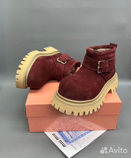 Ботинки женские miu miu зима