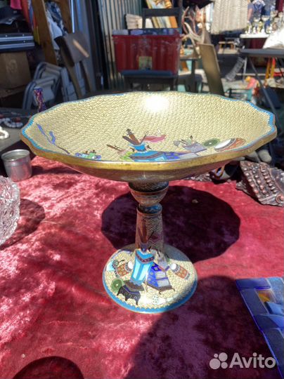 Ваза фруктовница клуазоне клоазоне