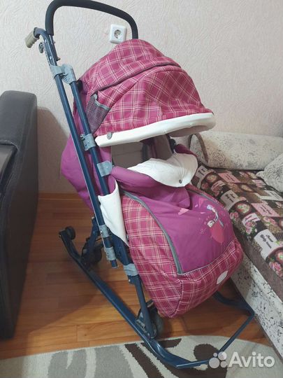 Детские санки коляска бу