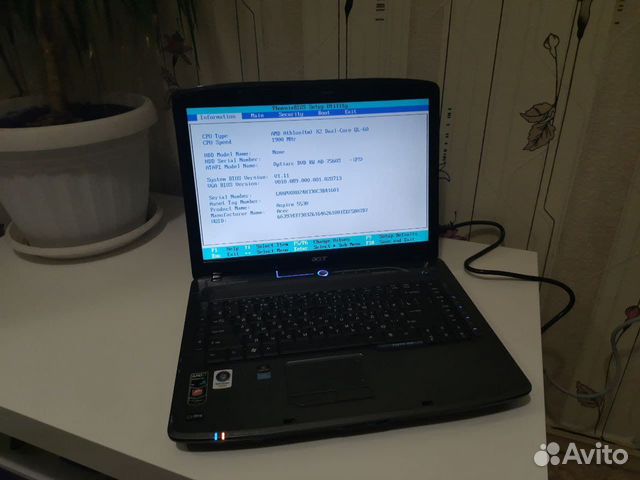 Ноутбук Acer Aspire 5530 на запчасти