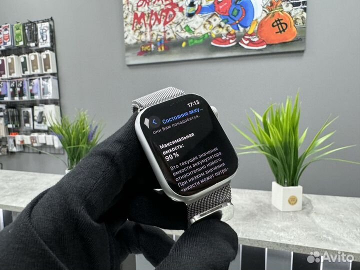 Часы Apple Watch 8 45mm Silver (акб 99)