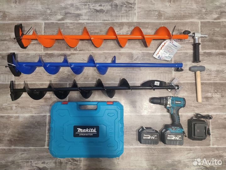 Шуруповёрт для ледобура Makita 9Ач, комплект