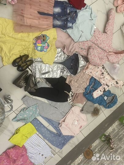 Огромный пакет вещей на девочку 110-116