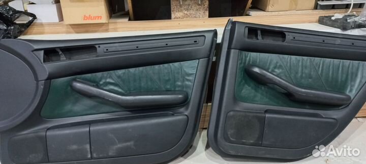 Дверные карты на audi a6 с5 1999г.зеленая кожа
