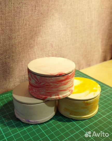 Подсвечники с крышками (набор из 3-х шт.)