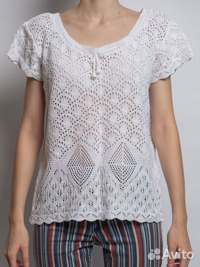 Вязаный джемпер с коротким рукавом фирмы Natali