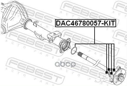 Подшипник ступ.VW amarok 10- зад. DAC46780057-K