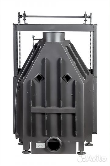 Камин Экокамин Альфа 800 kв с контргрузом черный ш