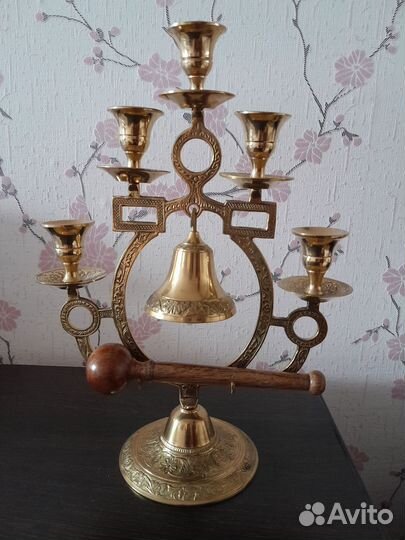 Подсвечник латунь