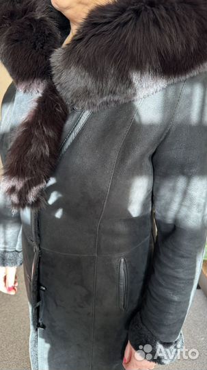 Дубленка натуральная женская черная