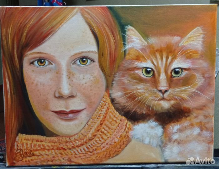 Девочка и кот