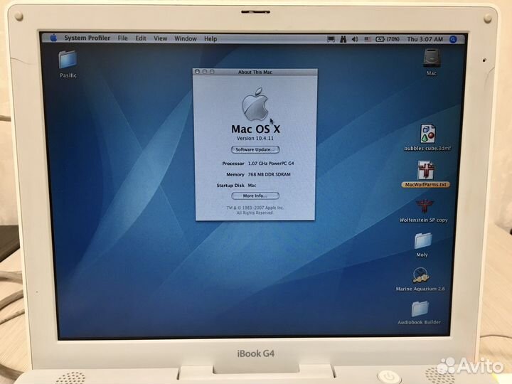 Ноутбук iBook G4