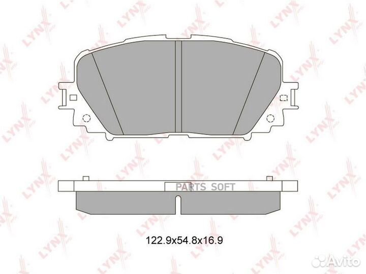 BD7554 lynxauto Колодки тормозные дисковые перед