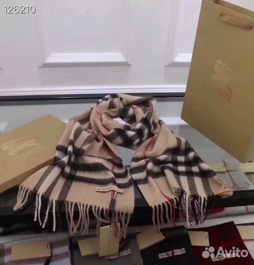 Шарф burberry кашемир 180*30 Новый