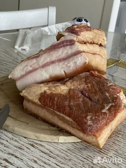 Копченое домашнее сало