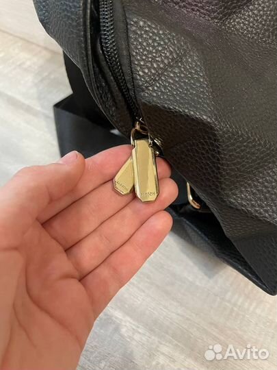 Рюкзак черный унисекс Parfois натуральная кожа