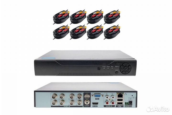 Комплект видеонаблюдения на 8 камер с онлайн