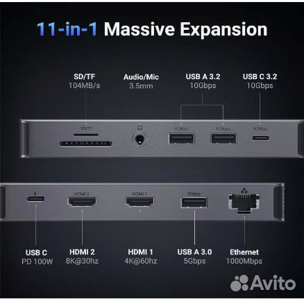 USB хаб, концентратор USB для ноутбука