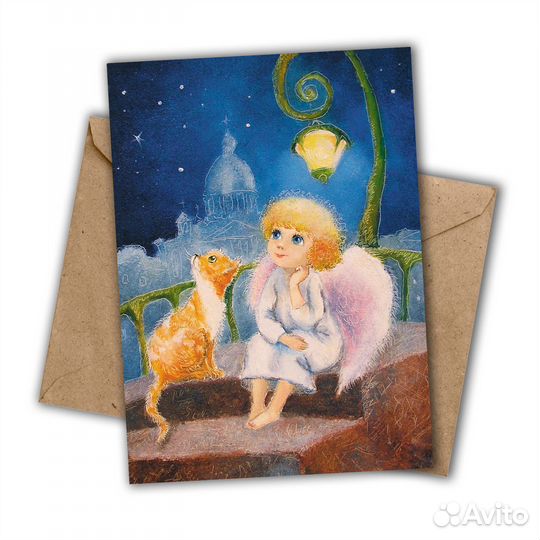 Открытки с ангелами Набор 6 шт авторские