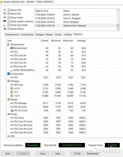 I5 3570/RAM 16GB/SSD 120 GB/HDD 500GB