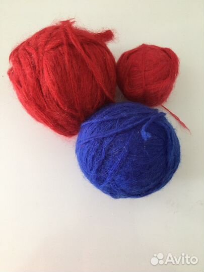 Пряжа кидмохер, полушерсть пакетом