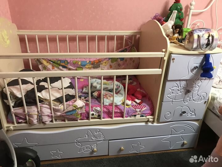 Кроватка трансформер с маятником