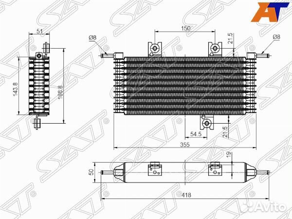 Радиатор охлаждения CVT nissan X-trail 07-14