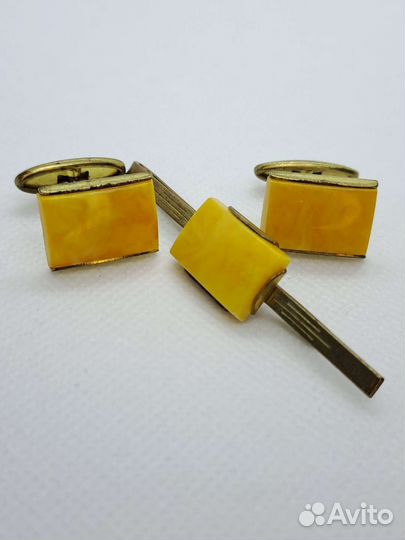 Запонки и зажим для галстука набор СССР