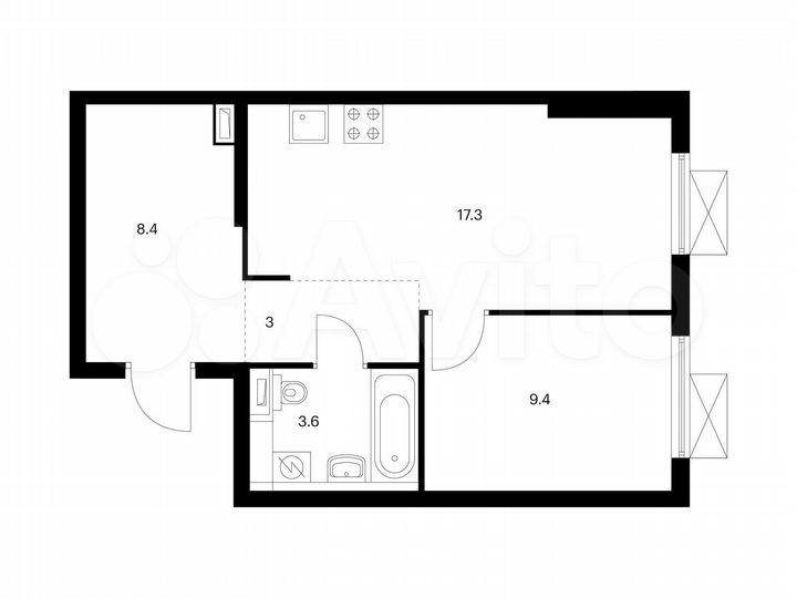1-к. квартира, 41,7 м², 16/16 эт.