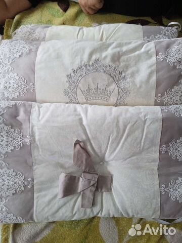 Бортики в кроватку+балдахин с креплением