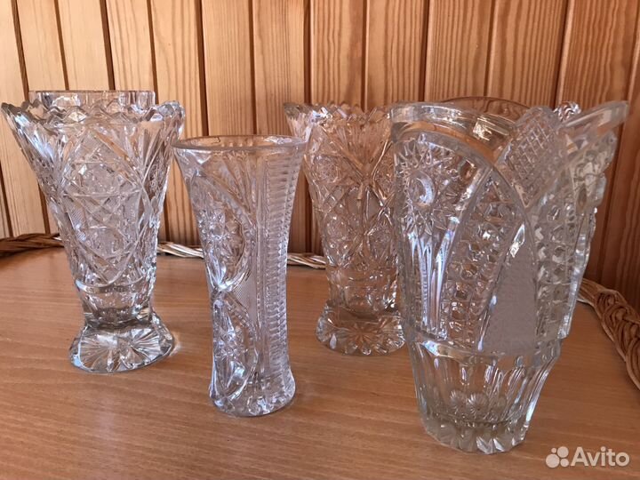 Ваза для цветов хрустальная