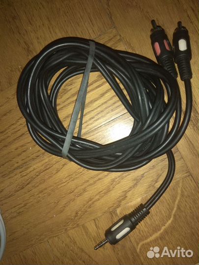 Кабель мини Джек на 2 тюльпана позолоченный 3,5 м