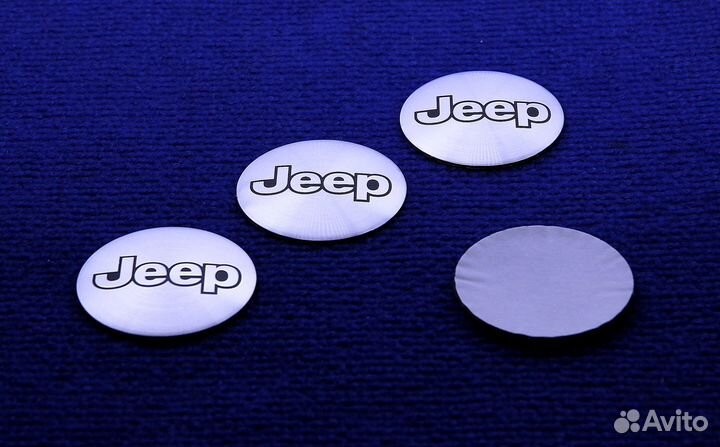 Комплект 3D наклеек на колпачки диска Jeep 56 мм