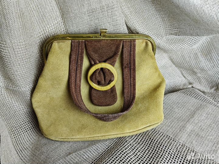 Винтажная замшевая дамская сумка СССР