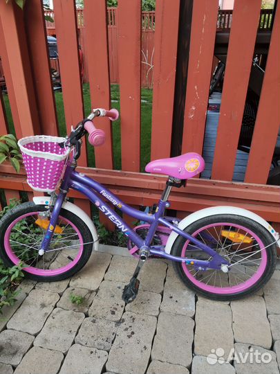 Детский велосипед для девочки, доп кол,16 колеса