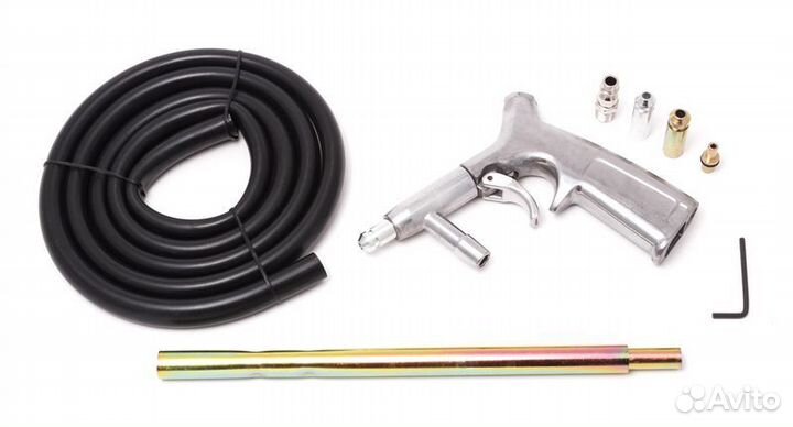 Пневмопистолет пескоструйный на блистере (4 сменны