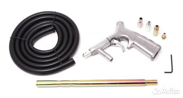 Пневмопистолет пескоструйный на блистере (4 сменны