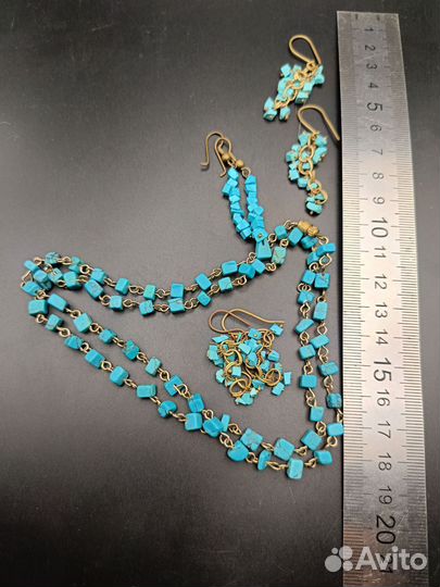 Бусы на пинах серьги СССР