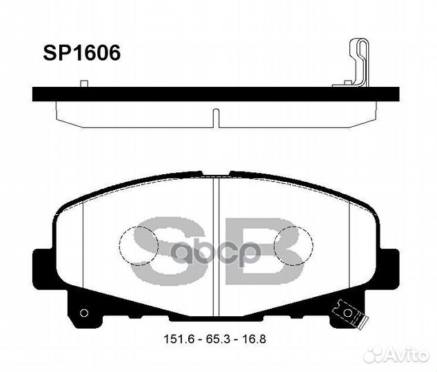 Колодки тормозные передние sangsin brake SP1606