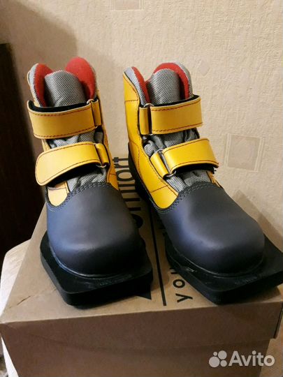 Ботинки лыжные Marax Kids (на липучках), размер 34