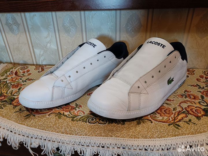 Кеды мужские Lacoste, 41 размер, белые, оригинал