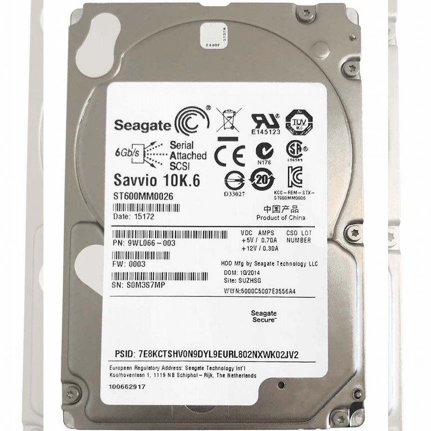[ST600MM0026] Жесткий Диск Seagate 600gb Sas 2,5" St600mm0026