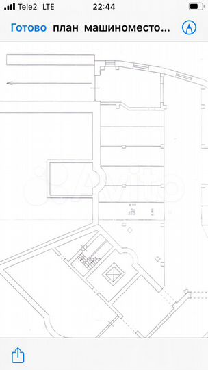 Машиноместо, 22 м²