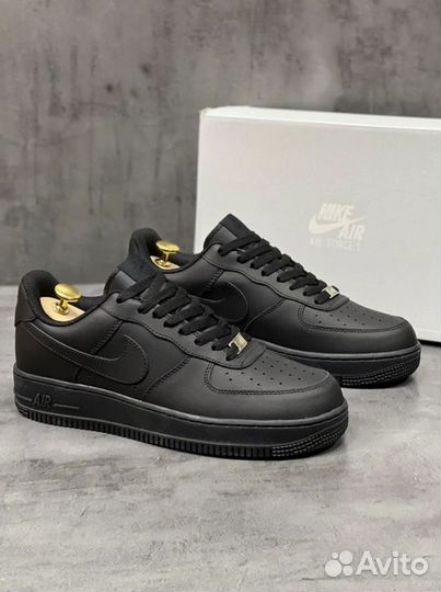 Кроссовки nike AIR force 1 черные белые