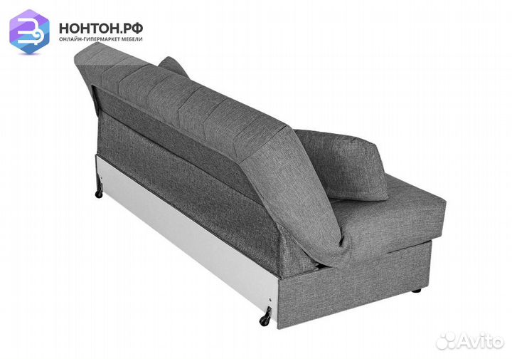 Диван книжка Ручеек рогожка серая