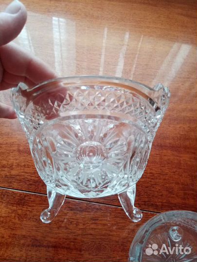 Хрустальная ваза на ножках СССР