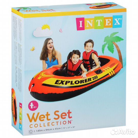 Лодка надувная Intex Explorer 200 58330NP
